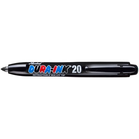 Markal DURA-INK 20 Retractable Permanent Ink Marker, Black 96575